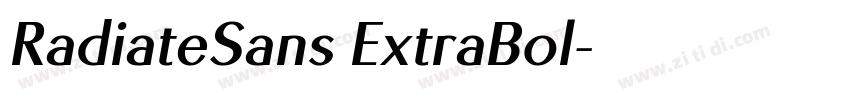 RadiateSans ExtraBol字体转换